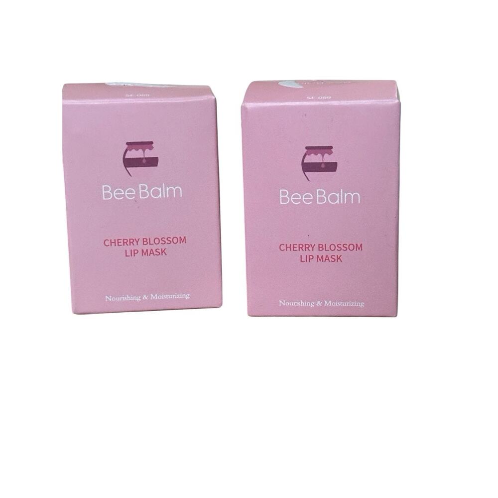 BEE BALM 2x Cherry Blossom Lip Mask, .10g New Box